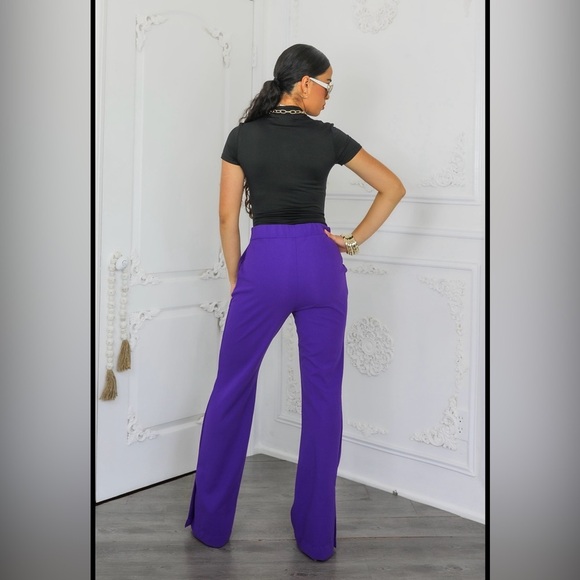 Elegant Purple Women's Pants - Picture 2 of 7